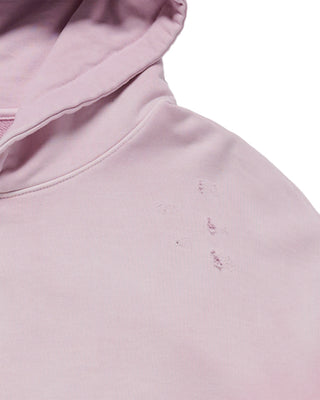 DISTRESSED HOODIE LIGHT PINK