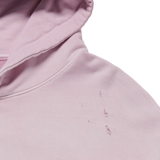 DISTRESSED HOODIE LIGHT PINK