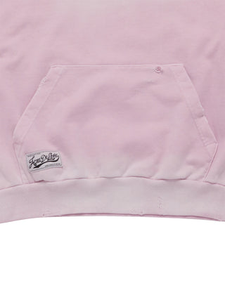 DISTRESSED HOODIE LIGHT PINK