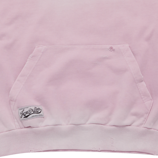 DISTRESSED HOODIE LIGHT PINK