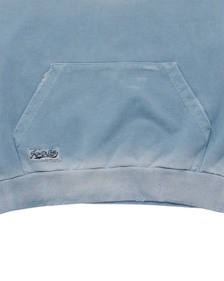 DISTRESSED HOODIE SKY BLUE