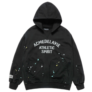 PAINT EFFECT HOODIE BLACK