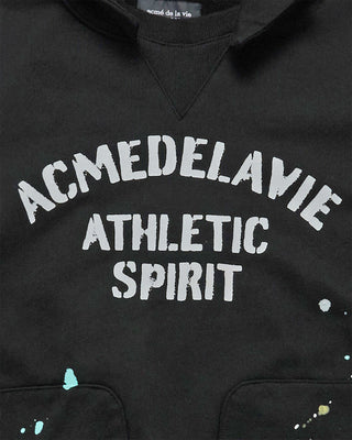 PAINT EFFECT HOODIE BLACK