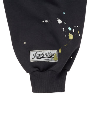 PAINT EFFECT HOODIE BLACK