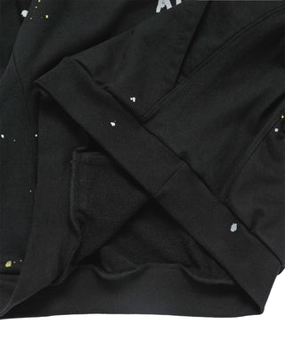 PAINT EFFECT HOODIE BLACK