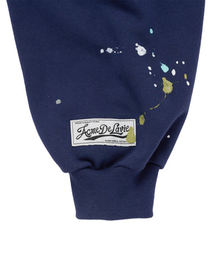 PAINT EFFECT HOODIE LIGHT NAVY
