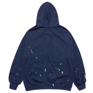 PAINT EFFECT HOODIE LIGHT NAVY