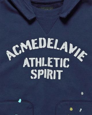 PAINT EFFECT HOODIE LIGHT NAVY