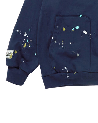 PAINT EFFECT HOODIE LIGHT NAVY