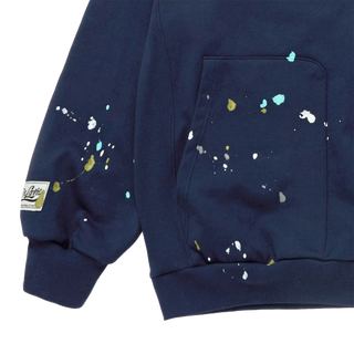 PAINT EFFECT HOODIE LIGHT NAVY