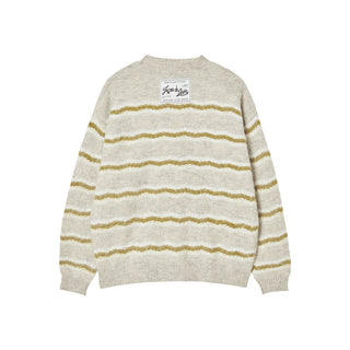 WAVE STRIPE MOHAIR KNIT IVORY