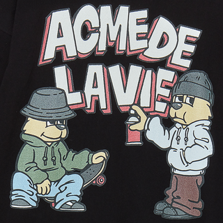 AC BEAR GRAFFITI LONG SLEEVE BLACK