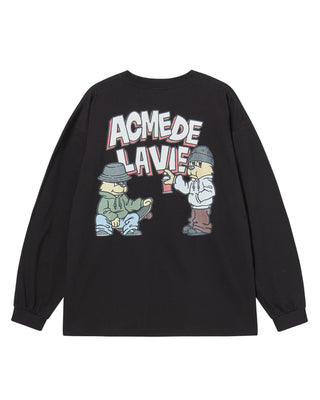 AC BEAR GRAFFITI LONG SLEEVE BLACK