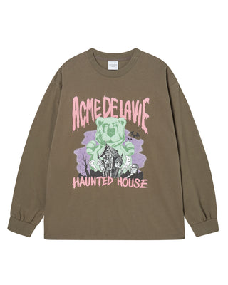 AC BEAR HALLOWEEN LONG SLEEVE T-SHIRT COCOA