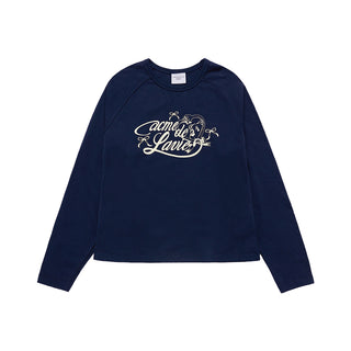 WOMAN MIRROR AC BEAR LONG SLEEVE T-SHIRT DARK NAVY