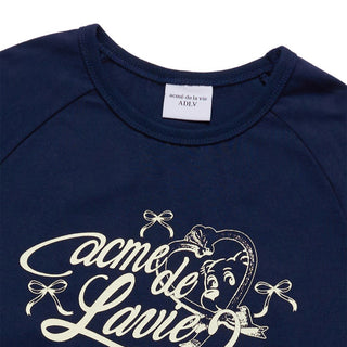 WOMAN MIRROR AC BEAR LONG SLEEVE T-SHIRT DARK NAVY