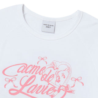 WOMAN MIRROR AC BEAR LONG SLEEVE T-SHIRT WHITE