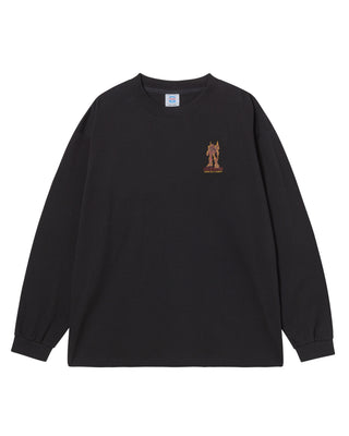 MOBILE SUIT Z GUNDAM PILOT BIO WASHING LONG SLEEVE T-SHIRT BLACK
