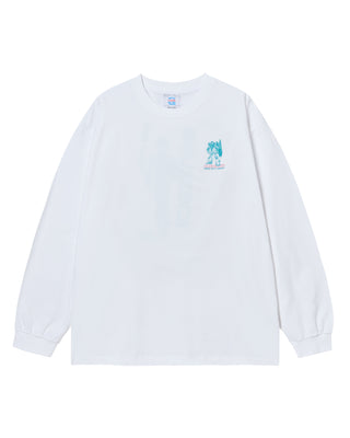 MOBILE SUIT Z GUNDAM PILOT BIO WASHING LONG SLEEVE T-SHIRT WHITE