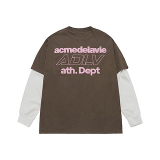 DOUBLE LAYER ADLV LONG SLEEVE T-SHIRT COCOA