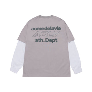 DOUBLE LAYER ADLV LONG SLEEVE T-SHIRT LIGHT GRAY