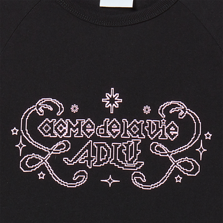 WOMAN PRINCESS FONT LONG SLEEVE T-SHIRT BLACK