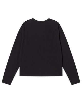 WOMAN PRINCESS FONT LONG SLEEVE T-SHIRT BLACK