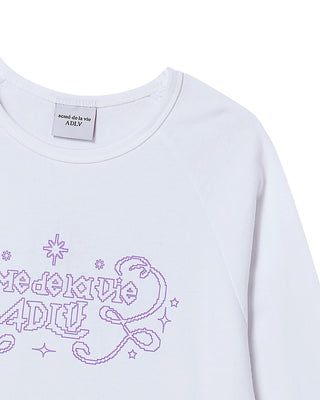 WOMAN PRINCESS FONT LONG SLEEVE T-SHIRT WHITE
