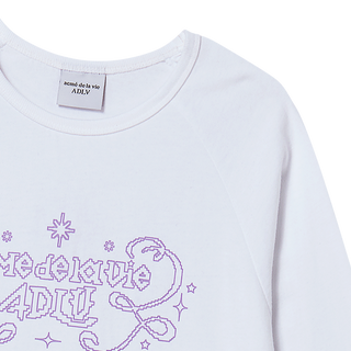 WOMAN PRINCESS FONT LONG SLEEVE T-SHIRT WHITE