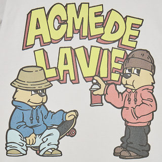 AC BEAR GRAFFITI SHORT SLEEVE T-SHIRT LIGHT GRAY