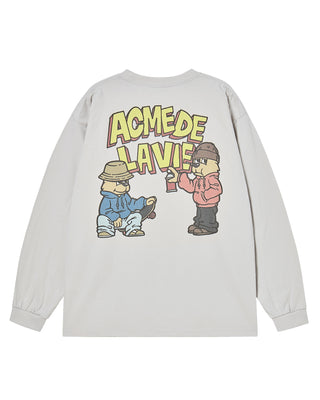 AC BEAR GRAFFITI SHORT SLEEVE T-SHIRT LIGHT GRAY