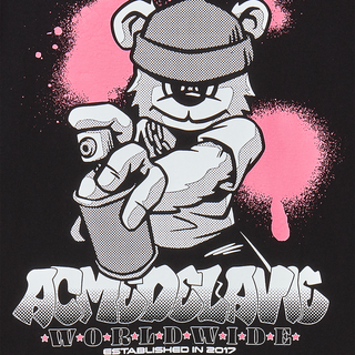 AC BEAR PAINT SHORT SLEEVE T-SHIRT BLACK