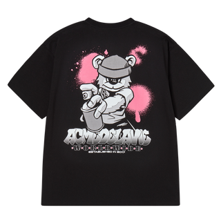 AC BEAR PAINT SHORT SLEEVE T-SHIRT BLACK