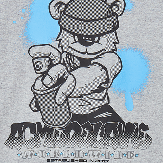 AC BEAR PAINT SHORT SLEEVE T-SHIRT MELANGE