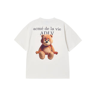 AC BEAR BASIC LOGO SHORT SLEEVE T-SHIRT CREAM