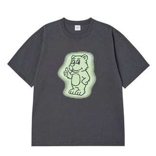AC BEAR NEON SHORT SLEEVE T-SHIRT CHARCOAL