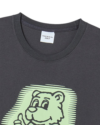 AC BEAR NEON SHORT SLEEVE T-SHIRT CHARCOAL
