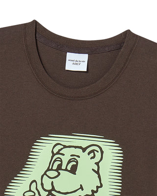 AC BEAR NEON SHORT SLEEVE T-SHIRT DARK BROWN