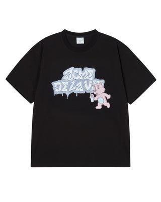 AC BEAR SPRAY SHORT SLEEVE T-SHIRT BLACK