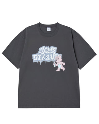 AC BEAR SPRAY SHORT SLEEVE T-SHIRT CHARCOAL