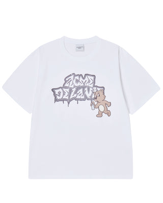 AC BEAR SPRAY SHORT SLEEVE T-SHIRT WHITE