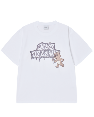 AC BEAR SPRAY SHORT SLEEVE T-SHIRT WHITE