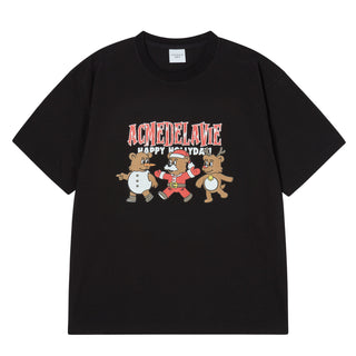 AC BEAR FRIEND X-MAS SHORT SLEEVE T-SHIRT BLACK