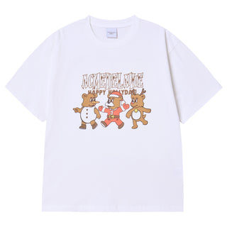 AC BEAR FRIEND X-MAS SHORT SLEEVE T-SHIRT WHITE