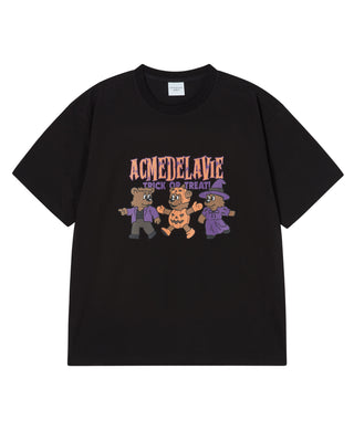 AC BEAR FRIEND HALLOWEEN SHORT SLEEVE T-SHIRT BLACK