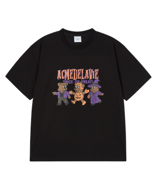 AC BEAR FRIEND HALLOWEEN SHORT SLEEVE T-SHIRT BLACK