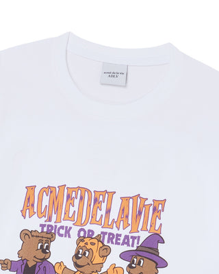 AC BEAR FRIEND HALLOWEEN SHORT SLEEVE T-SHIRT WHITE