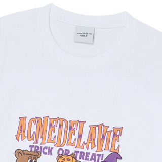 AC BEAR FRIEND HALLOWEEN SHORT SLEEVE T-SHIRT WHITE