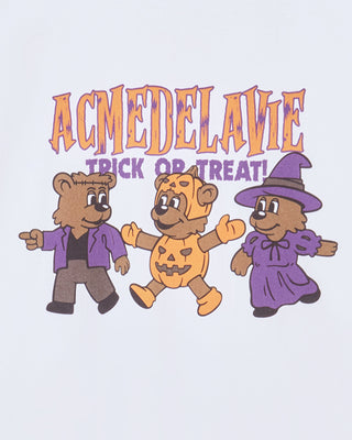 AC BEAR FRIEND HALLOWEEN SHORT SLEEVE T-SHIRT WHITE