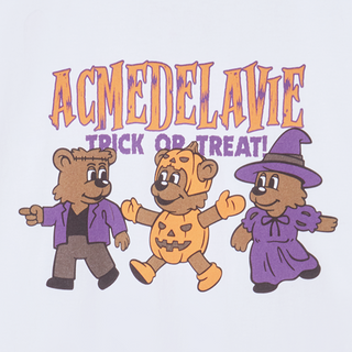 AC BEAR FRIEND HALLOWEEN SHORT SLEEVE T-SHIRT WHITE